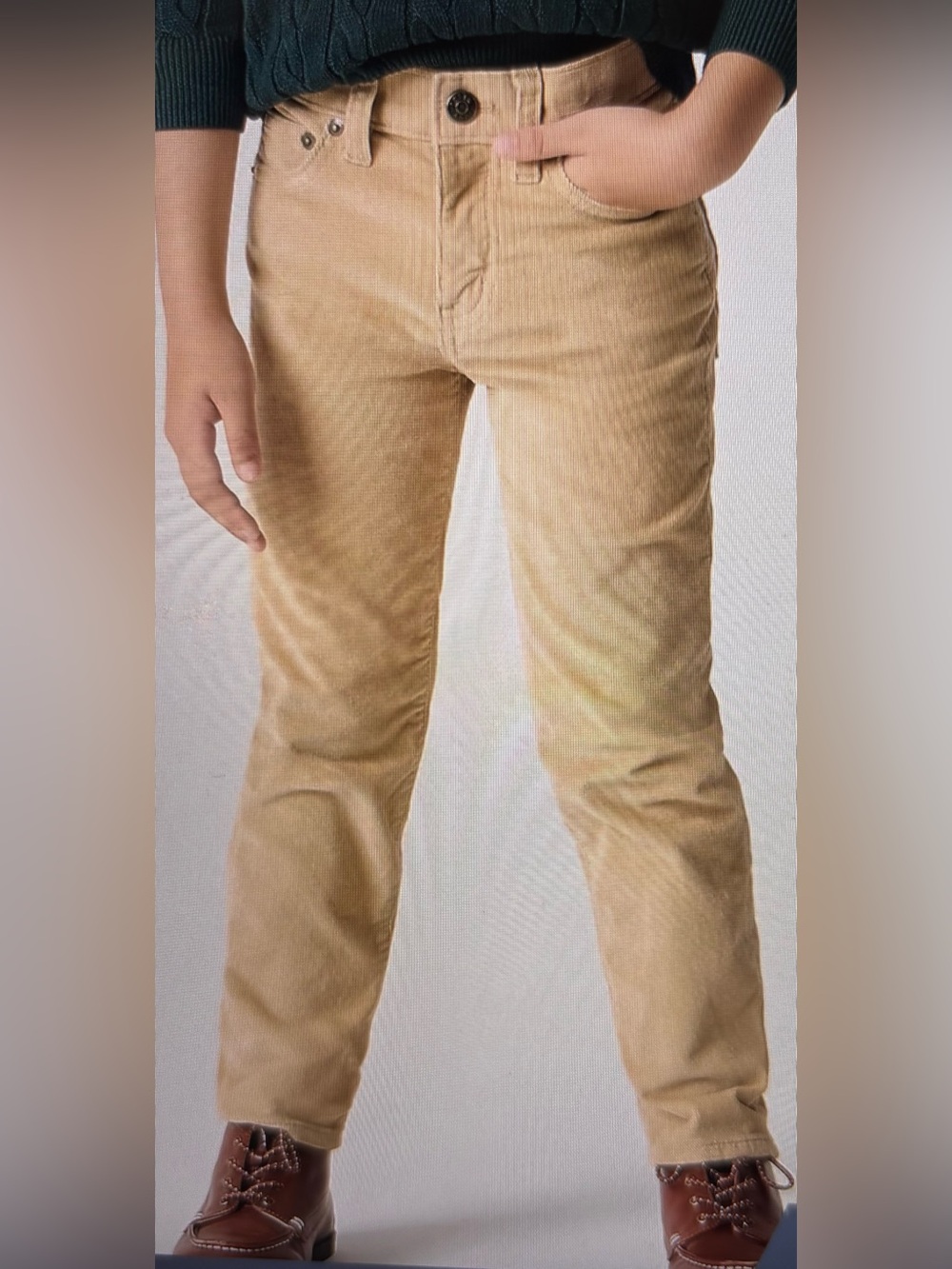 NEW Boys 12 no tags (2) pair Crewcut
Corduroy Jeans Pants. Slim Fit - Picture 4 of 4